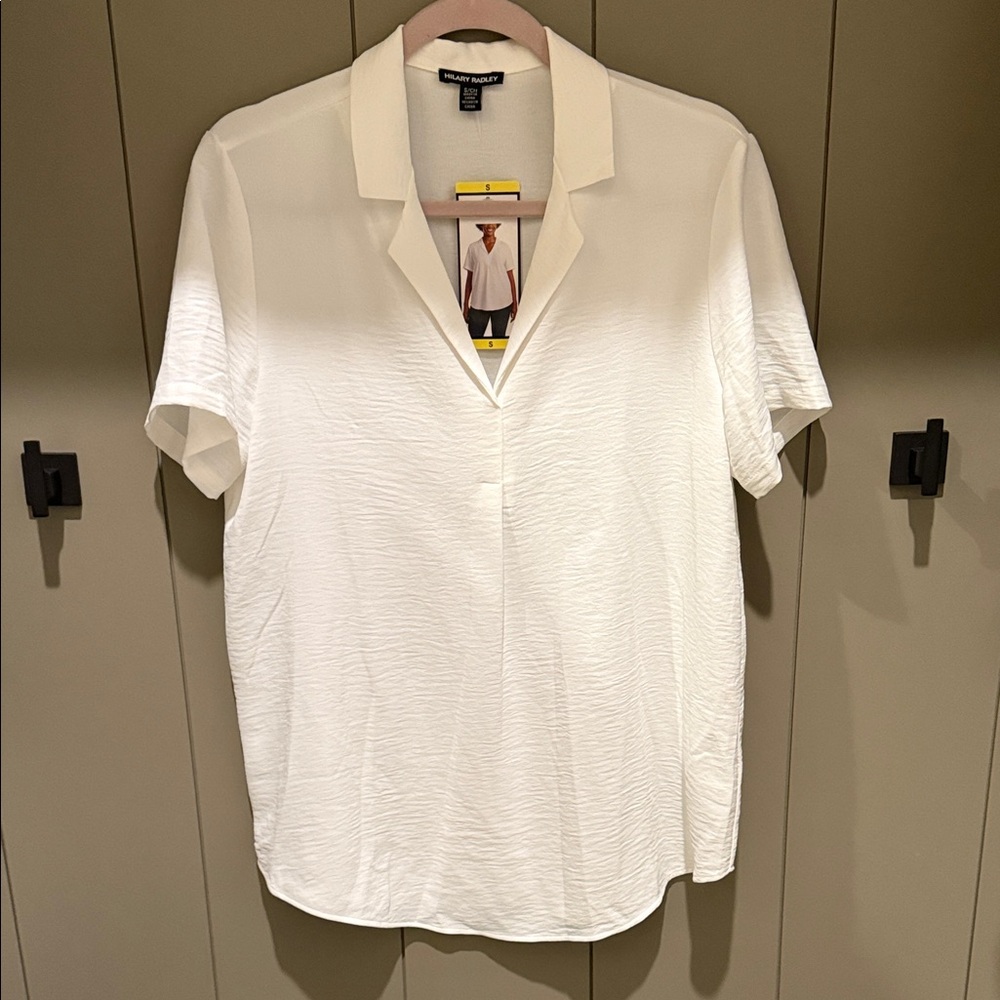 NWT Hilary Radley Elegant Ivory Top Sz S